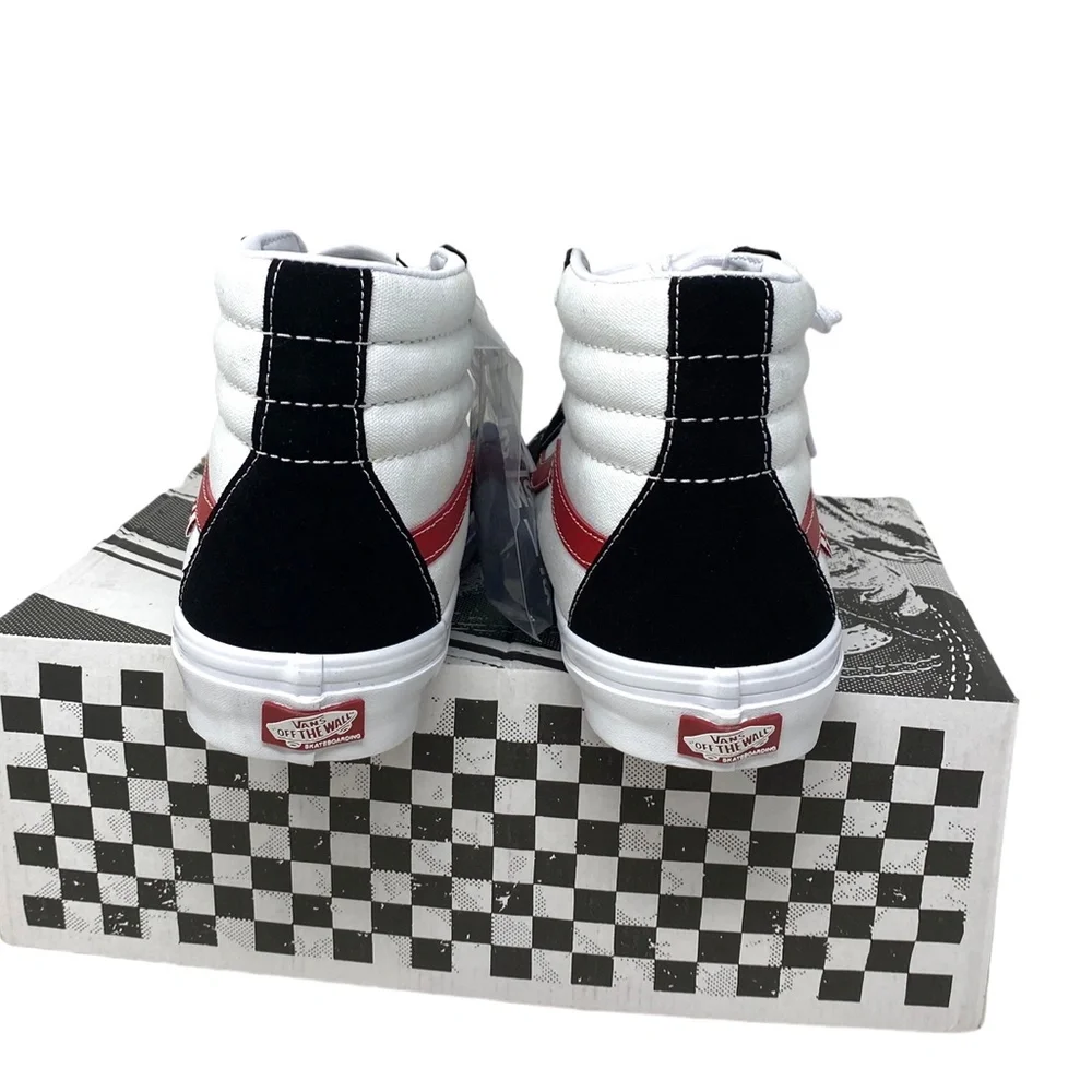 VANS Sk8-Hi Skate Shoes Men’s Size White Black Canvas Suede Sneakers VN0A5FCC458 - Picture 6 of 9
